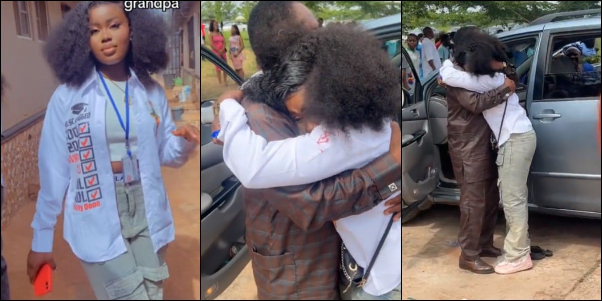 Lady breaks down emotionally, appreciates grandpa for sponsoring her education